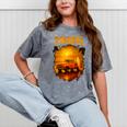 1985 Vintage Sunset Surf Truck Retro Beach Nostalgia Mineral Wash Tshirts Mineral Gray