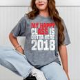 2018 Senior Graduation My Happy Class Shirt Mineral Wash Tshirts Mineral Gray