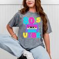 80's Vibe Retro Style Cassette Tape Nostalgia 1980s Party Mineral Wash Tshirts Mineral Gray