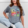 80's Vintage Cassette Tape Nostalgia Mixtape Era 1980s Retro Premium Tri-Blend Mineral Wash Tshirts Mineral Gray