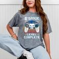 8th Grade Level Complete Graduation Class 2023 Gamer Boys Mineral Wash Tshirts Mineral Gray