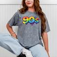 90s Retro Pop Art Rainbow Lips Nostalgia Costume 90s Mineral Wash Tshirts Mineral Gray