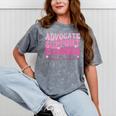 Advocate Support Empower Groovy Social Worker Graduation MSW Mineral Wash Tshirts Mineral Gray