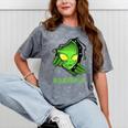Alien Face Ew People UFO Introvert Meme Men Women Kids Mineral Wash Tshirts Mineral Gray