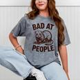 Bad At People Ferret Introvert Saying Slogan Mineral Wash Tshirts Mineral Gray Bad At People Ferret Introvert Saying Slogan Mineral Wash Tshirts Mineral Gray