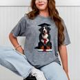 Bernese Mountain Dog Graduation Cap Graduate Training School For Men Women Girls Kids Mineral Wash Tshirts Mineral Gray