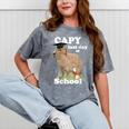 Capy Last Day Of School Capybara Graduation Quote Mineral Wash Tshirts Mineral Gray