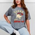 Cat Lover Sorry Cant Go Im An Indoor Introvert Cat Mom Mineral Wash Tshirts Mineral Gray