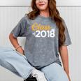 Class Of 2018 Graduation T Shirt Senior Boys Girls Men Women Mineral Wash Tshirts Mineral Gray