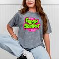 Class Of 2020 Senior 90s TV Style Graduation Mineral Wash Tshirts Mineral Gray