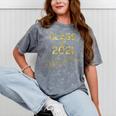 CLASS Of 2021 Gold Bokeh Confetti Fun Graduation Mineral Wash Tshirts Mineral Gray