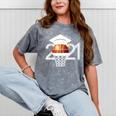 Class 2021 Graduation Senior Basketball Player Mineral Wash Tshirts Mineral Gray
