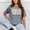 Class Of 2021 Senior Year 90's TV Style Graduation For Grad Mineral Wash Tshirts Mineral Gray