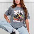 Class Of 2022 Monster Truck Graduation Cap Retro Sunset Boy Mineral Wash Tshirts Mineral Gray