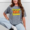 Class Of 2022 Senior 2000s Animated Movie Style Graduation Mineral Wash Tshirts Mineral Gray