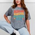 Class Of 2023 Senior 2023 Graduation Retro Seniors Mineral Wash Tshirts Mineral Gray