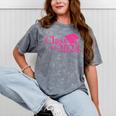 Class Of 2024 Pink For Girls And Women Graduation Mineral Wash Tshirts Mineral Gray