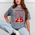 Class Of 2025 Senior 2025 Graduation Red Raglan Baseball Tee Mineral Wash Tshirts Mineral Gray
