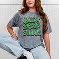 Class Of 2025 Senior Green Student Graduation Mineral Wash Tshirts Mineral Gray