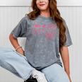 Class Of 2026 Pink Coquette Bow Cap Senior 2026 Graduation Mineral Wash Tshirts Mineral Gray