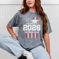 Class Of 2026 Senior Graduation American Flag Senior 2026 Mineral Wash Tshirts Mineral Gray