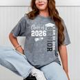 Class Of 2026 Senior 2026 Graduation Decoration Men Senior Mineral Wash Tshirts Mineral Gray