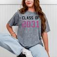 Class Of 2031 Graduation T-Shirt Mineral Wash Tshirts Mineral Gray