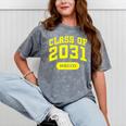 Class Of 2031 Shirts For Kindergarten Photo To Graduation Mineral Wash Tshirts Mineral Gray