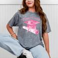 Class Of 2032 Senior 2032 Back To School 2032 Graduation Cap Mineral Wash Tshirts Mineral Gray