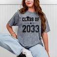 Class Of 2033 Shirt Graduation Mineral Wash Tshirts Mineral Gray