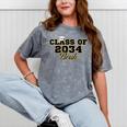 Class Of 2034 Senior 2034 Graduation Bruh Mineral Wash Tshirts Mineral Gray