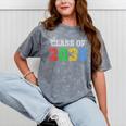 Class Of 2036 Grow With Me Graduation First Day Of School Mineral Wash Tshirts Mineral Gray