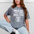 Criminal Justice Grad Proud Dad Vintage Graduation T Shirts Mineral Wash Tshirts Mineral Gray