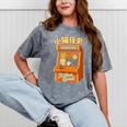 Cute Cats Retro 1980's Arcade Nostalgia Old Game Cabinet Mineral Wash Tshirts Mineral Gray
