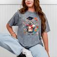 Cute Graduation Zebra Holding Diploma T Shirt Mineral Wash Tshirts Mineral Gray