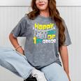 Cute Happy Last Day Of 1st Grade Shirt Kids Graduation Mineral Wash Tshirts Mineral Gray