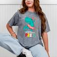 Cute Magical Ballerina Dino Unicorn Pre-K Graduation Mineral Wash Tshirts Mineral Gray