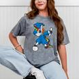 Dabbing Graduation Class 2023 Unicorn Volleyball Mineral Wash Tshirts Mineral Gray