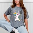 Dabbing Unicorn Graduation Class Of 2019 Women Mineral Wash Tshirts Mineral Gray