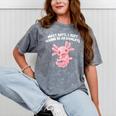 Most Days I Just Wanna Be An Axolotl Salamander Introvert Mineral Wash Tshirts Mineral Gray
