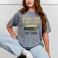 Dial Up Survivor Retro 90s Internet Nostalgia Mineral Wash Tshirts Mineral Gray