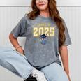 Disney Lilo & Stitch Graduation 2025 Stitch Collegiate Mineral Wash Tshirts Mineral Gray
