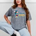 Disney Mickey Mouse Cap & Gown '25 Graduation Class Of 2025 Premium Tri-Blend Mineral Wash Tshirts Mineral Gray
