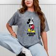 Disney Mickey Mouse Peace Out Totally Retro Graduation Mineral Wash Tshirts Mineral Gray