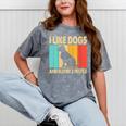 I Like Dogs And Maybe 3 People Introvert Mineral Wash Tshirts Mineral Gray