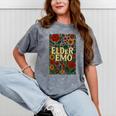 Elder Emo Floral Gothic Vintage Nostalgia Premium Tri-Blend Mineral Wash Tshirts Mineral Gray