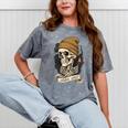 Elder Emo Skeleton Beanie Nostalgia Scene Aesthetic Mineral Wash Tshirts Mineral Gray