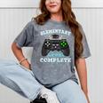 Elementary School Level Complete Gamer Graduation Mineral Wash Tshirts Mineral Gray