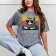 Ew People Introvert Cat Lover Crazy Vintage Cat Lady Mineral Wash Tshirts Mineral Gray