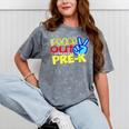 First Day Of School Shirt Peace Out Pre-K Graduation Kids So Mineral Wash Tshirts Mineral Gray